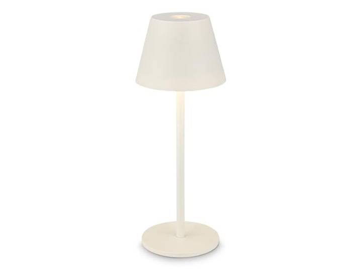 BRILONER - LED Tischlampe kabellos IP44 mit Touch, dimmbar, Akku tauschbar, Nachttischlampe, Leselampe, LED Lampe, Campinglampe, Tischleuchte, Akkulampe, Outdoor Lampe, 6x16 cm, Altweiß