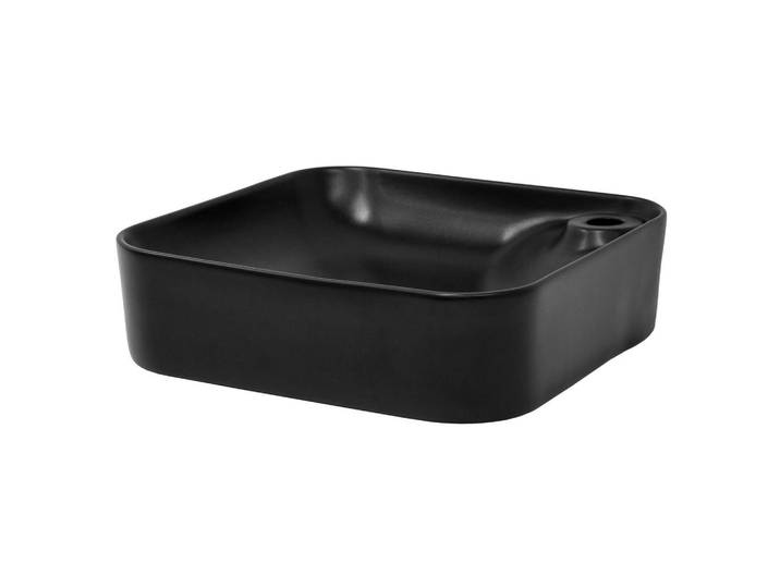 Ml-Design Waschbecken, Schwarz, Keramik, 43x12x43 cm, Badezimmer, Waschbecken & Armaturen, Waschbecken