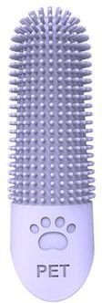 The Handy Homestead Premium Silicone Pet Toothbrush For Cats & Dogs Soft Tartar Removal Dental Care Brush purple