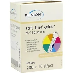 KLINION Soft fine colour Lanzetten 28 G 210 St