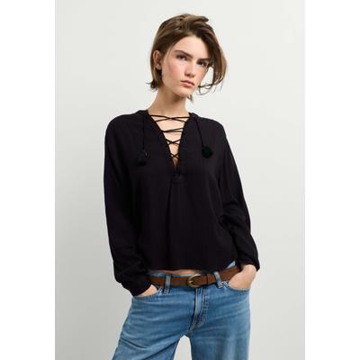 Blusentop PEPE JEANS "Bluse JULIANNA SHIRT", Damen, Gr. XL, schwarz, 100% Viskose, Blusen Blusentop