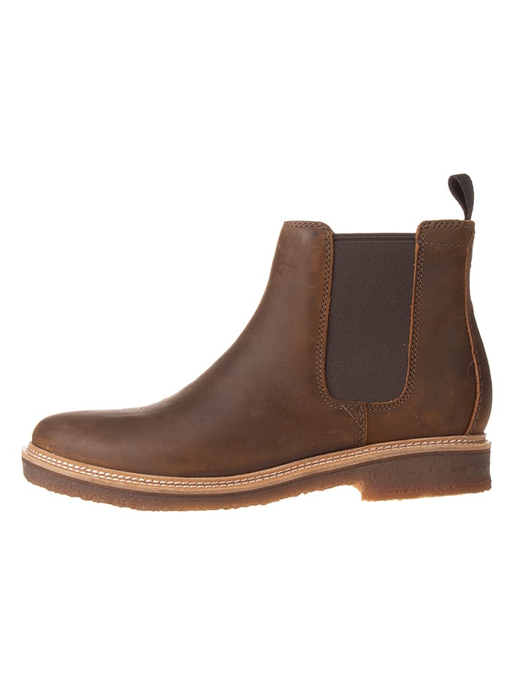 Clarks Leder-Chelsea-Boots "Clarkdale Easy" in Hellbraun - 42