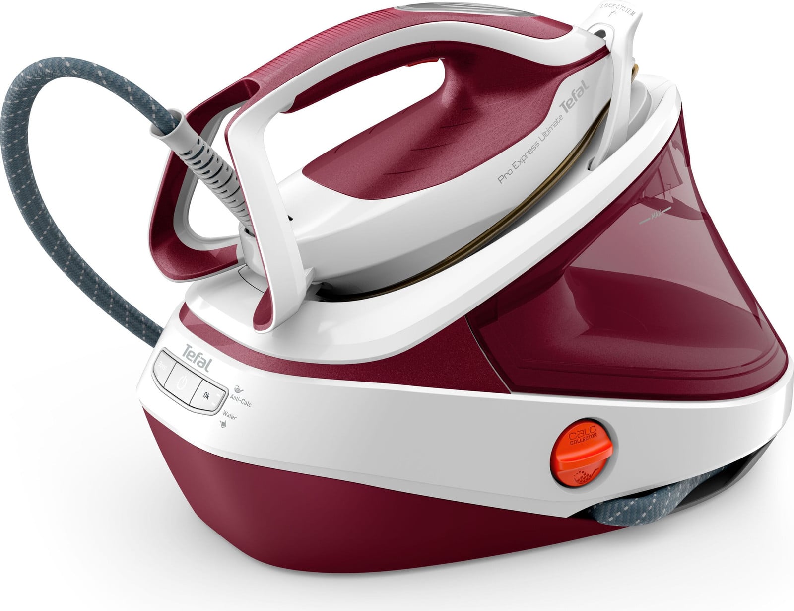 Tefal Pro Stoomgenerator GV9711, wit-ordeauxrood