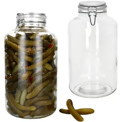 2x NORMA Vorratsglas 6L aus Glas mit Bügelverschluss luftdicht Einmachgläser