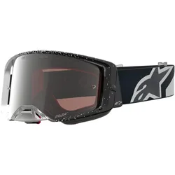 Alpinestars Supertech Hiten, Crossbrille verspiegelt - Schwarz/Weiß Silber-Verspiegelt - Einheitsgröße