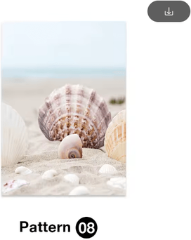 Inspire Picks Tropical Ocean Shell Canvas Wall Art Summer Coastal Living Room Decor 8 21x30cm No Frame
