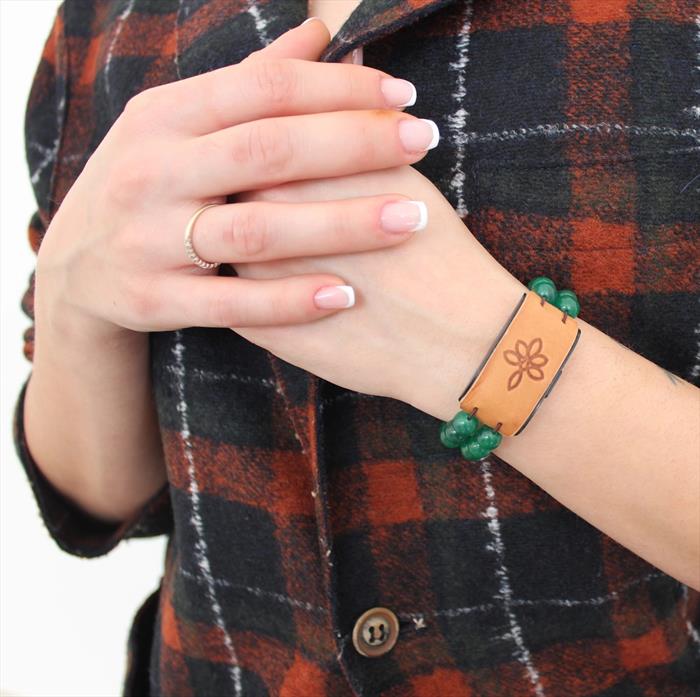 MYLUMI Bracciale Wellness Shamballa Plus-giada Grande