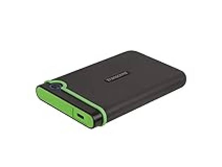 Transcend 2To Disque Dur Portable Robuste StoreJet 25M3, Bouton Sauvegarde
