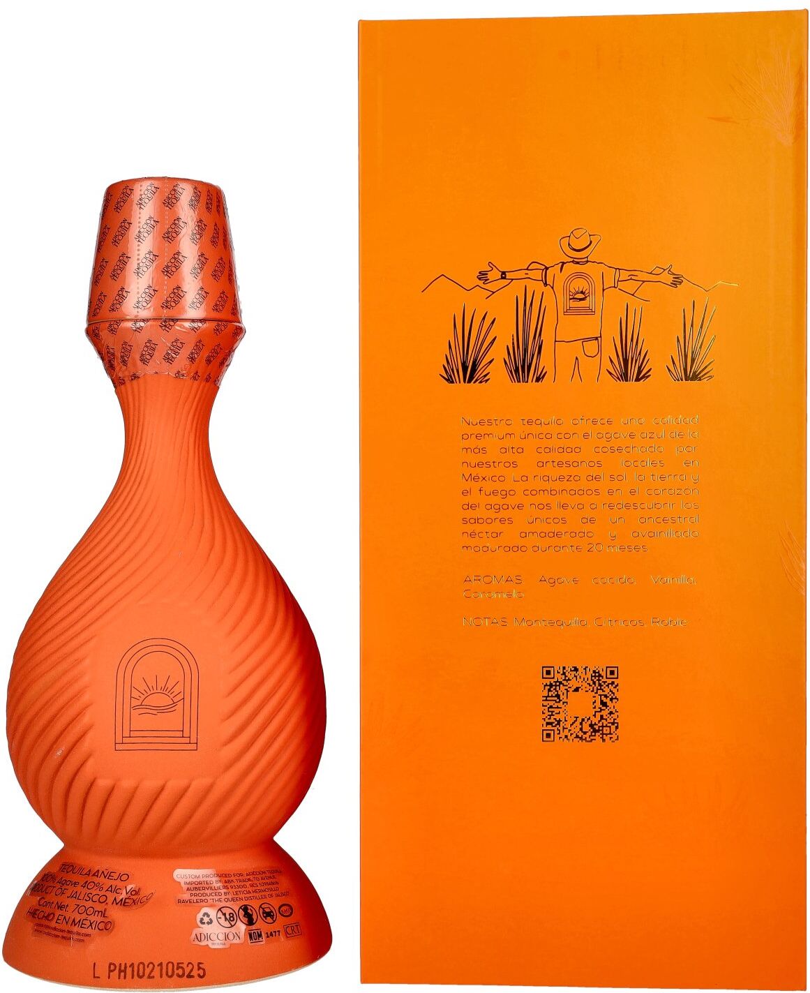 Adicciõn Tequila ADICCIŌN Tequila Añejo 100% Agave 40% Vol. 0,7l in Geschenkbox