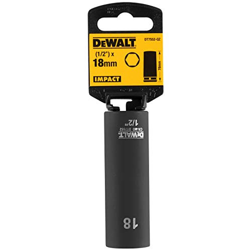 DeWALT DT7552-QZ Impact Socket Deep 18 mm 1/2
