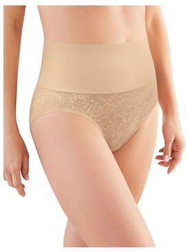 Plus Size Women's Tame Your Tummy Brief by Maidenform in Nude Transparent Lace (Size S)