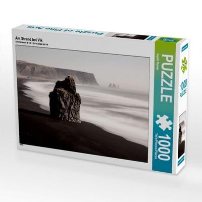CALVENDO Puzzle Am Strand bei Vìk | 1000 Teile Lege-Größe 64x48cm Foto-Puzzle für glückliche Stunden