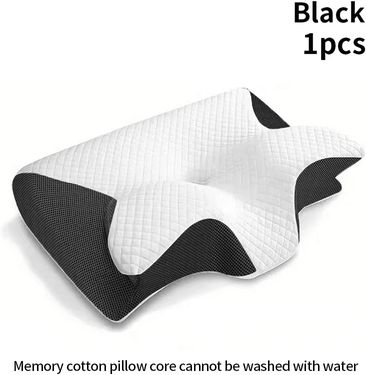 Inspire Essentials Ergonomic Memory Foam Cervical Pillow For Neck Support And Better Sleep black