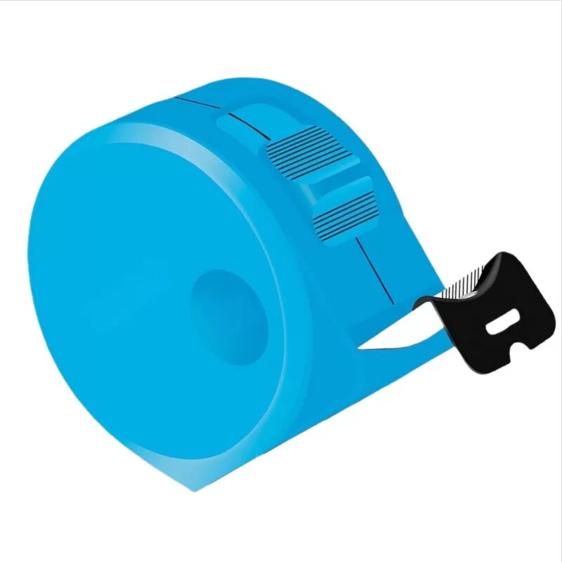 INF Mètre à Ruban en Acier Noir 5m 19mm avec Boîtier Bleu et Finition Dépolie