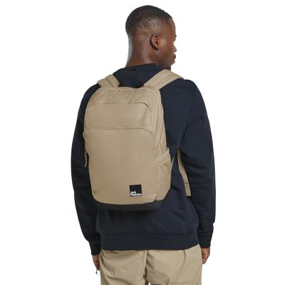 Daypack JACK WOLFSKIN "TERRAVIEW", beige (hazelwood), Rucksäcke, onesize, Obermaterial: 100% Polyester. Innenfutter 100% Polyester, 20 L Tagesrucksack (43x29x23cm), Laptopfach, vielseitig