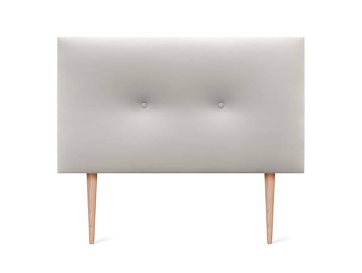 DHOME Kunstleder oder Acualine Stoff Kopfteil einfarbig mit Knöpfen MIT Beinen HIGH Range gepolstertes Luxus Kopfteil Bett (Kunstleder Weiß Knochen, 95x105cm (Betten 80/90))