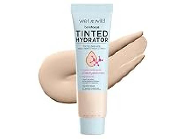 wet n wild, Hydratant Teinté Bare Focus pour une Peau Éclatante, Couverture Modulable Transparente à Moyenne, Fini Semi-Mat, Formule Enrichie en Acide Hyaluronique et Squalane Végétal, Clair à Moyen