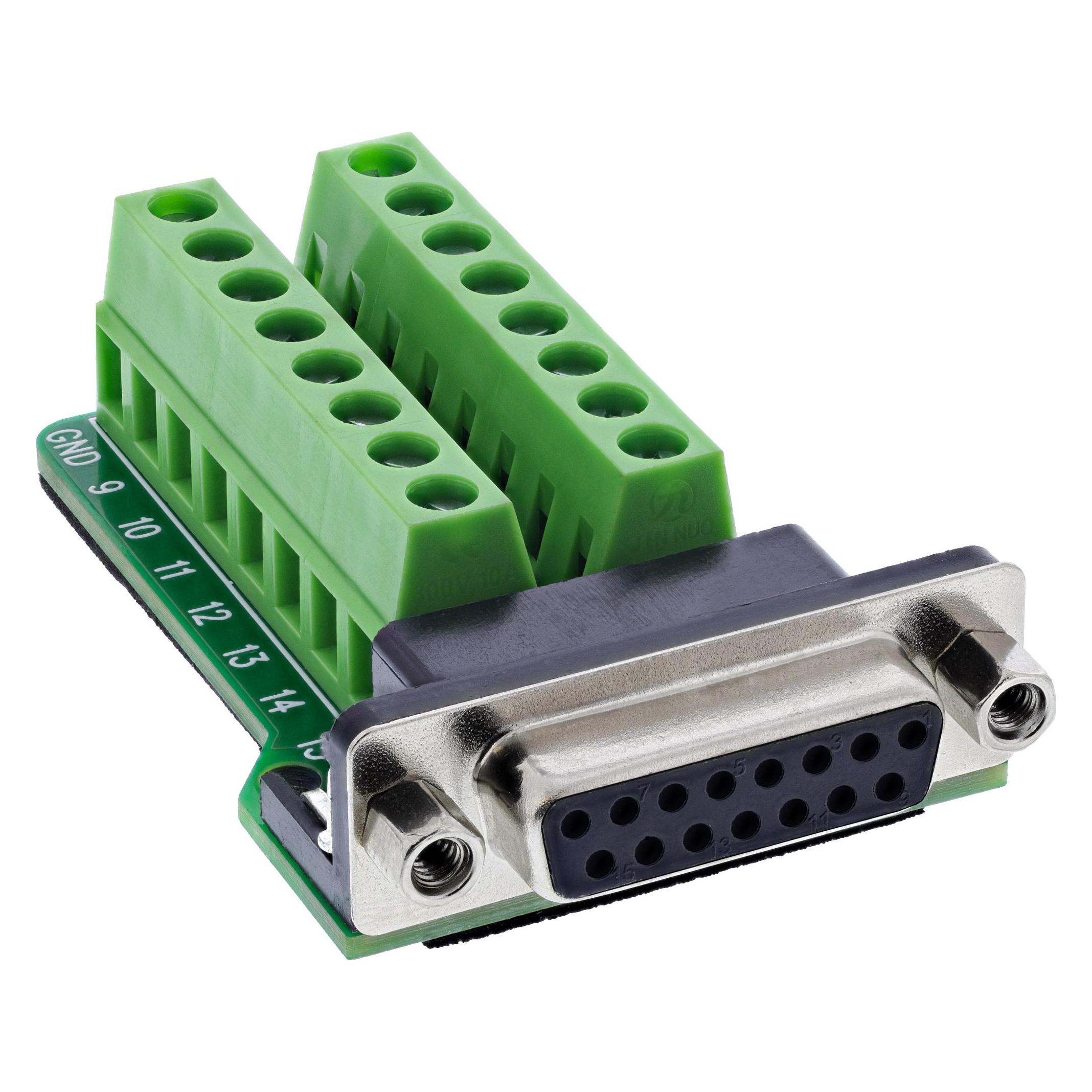 InLine D-Sub 15 Terminalblock (0.06 m) (92502A)