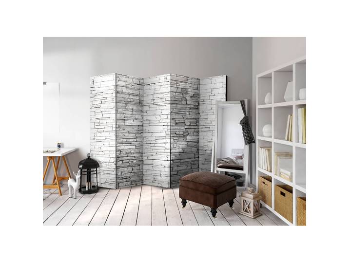 Paravent White Spell Polaire Blanc 225 x 172 x 3cm 5 éléments