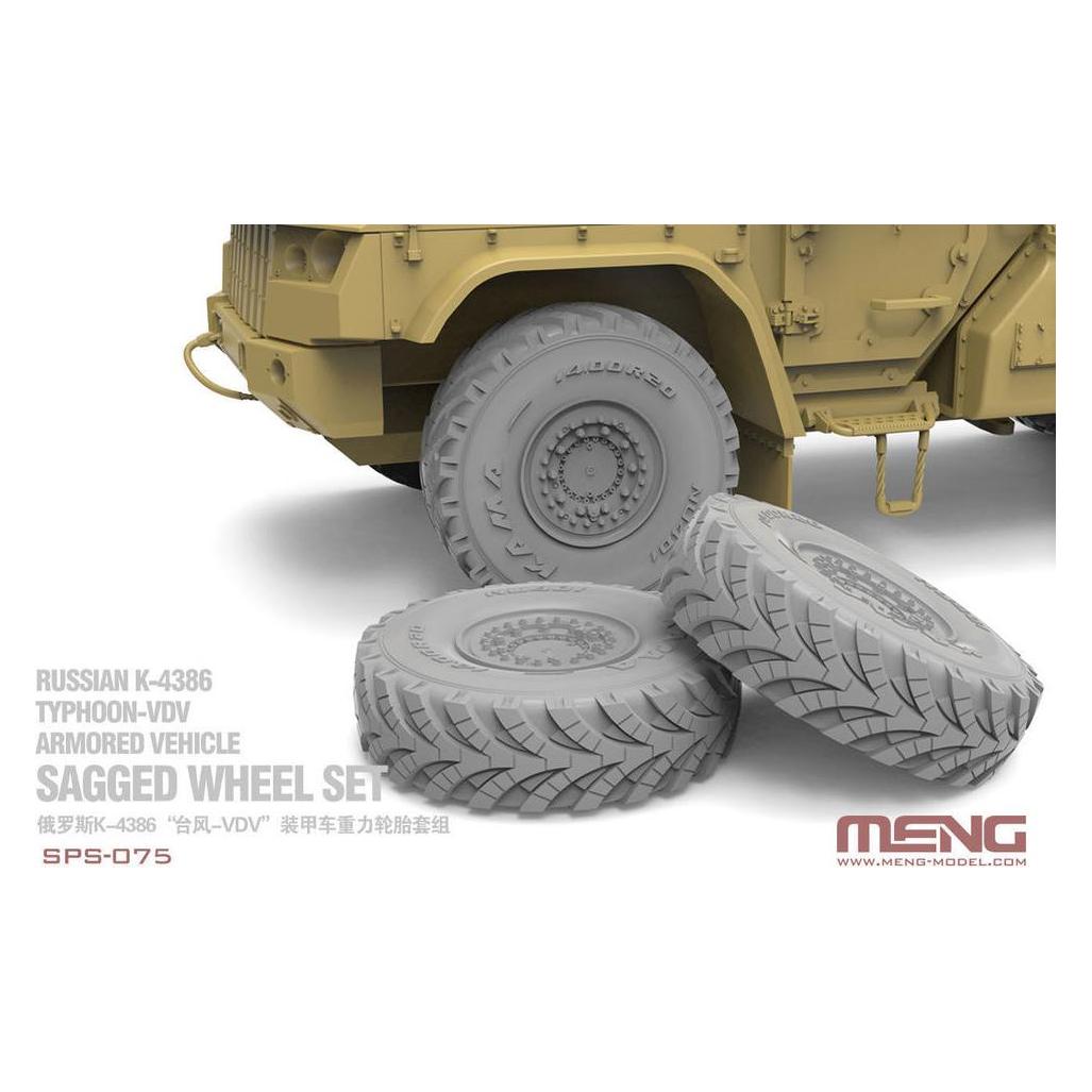 Meng-Model Russian K-4386 Typhoon-VDV Armored Vehicle Sagged Wheel Set (RESIN) (SPS-075)
