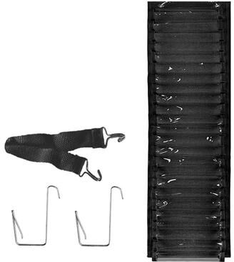 Uplift Picks Hanging Vinyl Roll Storage Organizer Bag For Wall Door Craft Room Supplies Rack black (24 Grids)
