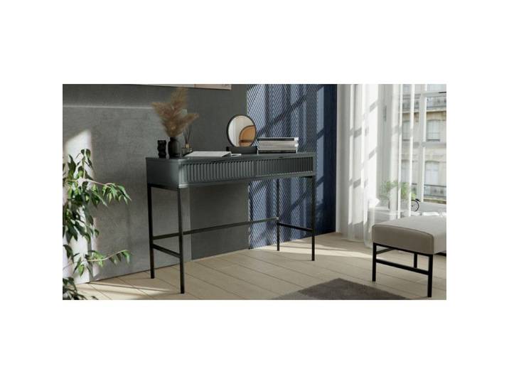 Coiffeuse WAVE - avec 2 tiroirs - 110x40x78 cm - Vert