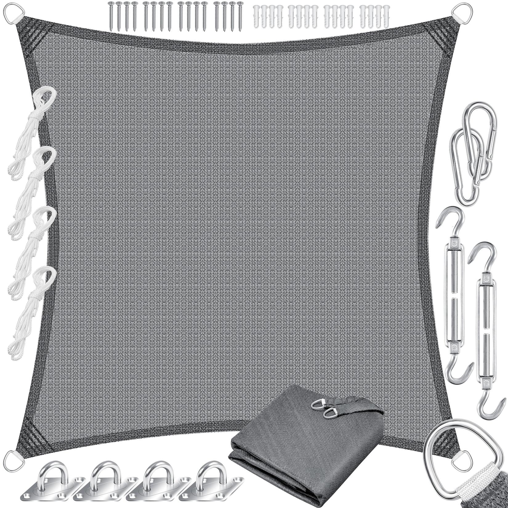 KESSER® Sonnensegel Sonnenschutz Windschutz HDPE Gewebe wasserabweisend & windabweisend 5-Fach quer vernäht robust & stabil Schattenspender Garten Balkon Terrasse
