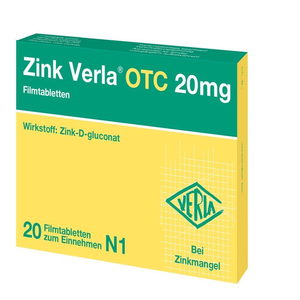 Zink Verla OTC 20 mg Filmtabletten St