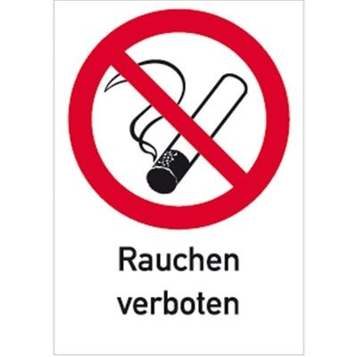 Aufkleber Rauchen verboten, Kombischild, Folie, 210x297 mm