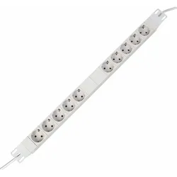 Kopp 933504017 PROFIversal 5+5-fach, Steckdosenleiste zwei getrennte Stromkreise, 2x Zuleitungen je 2,5 m, mit Schutzkontakt-Winkelstecker, Farbe