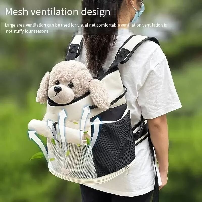 INF Faltbarer Haustierrucksack: Tragbare Transportbox für kleine Hunde und Katzen