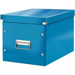 Leitz Aufbewahrungsbox 6108-00-36 Click&Store Cube, 35,7Liter, Pappe, blau, A4, 32 x 36 x 31cm