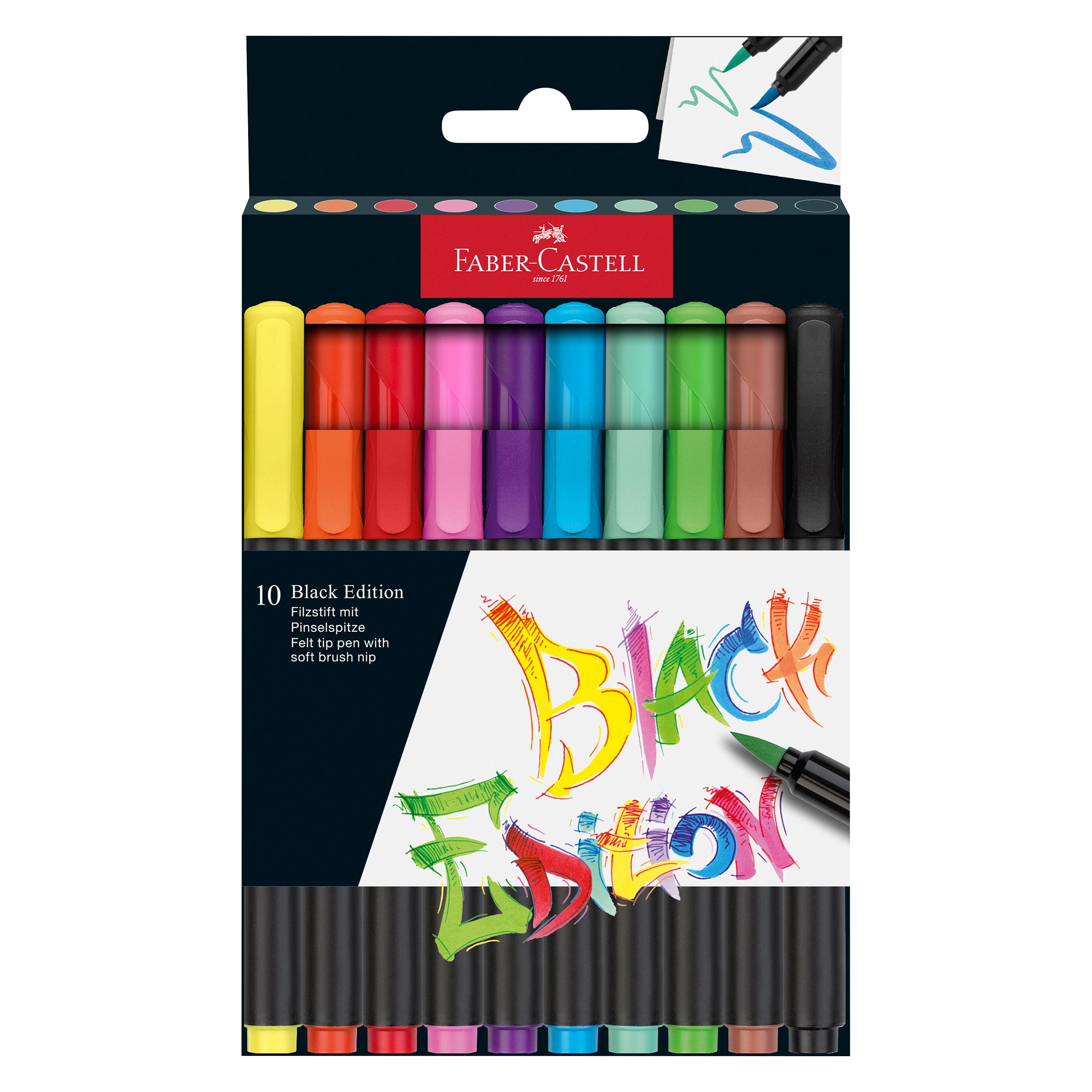 Faber-Castell Brush Pen Black Edition (10x) (116451)