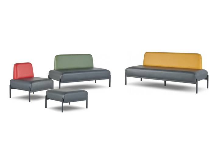 Xlmoebel Sofa Lounge Wartebank Empfangsbereich Sitzbank für Patientenpraxis, 4 Teile, Made in Europa