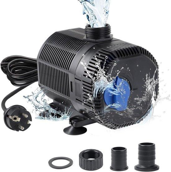 Exleco Waterpomp voor de vijver - Stille circulatiepomp met keramische as - 2300 L/U - Zwart