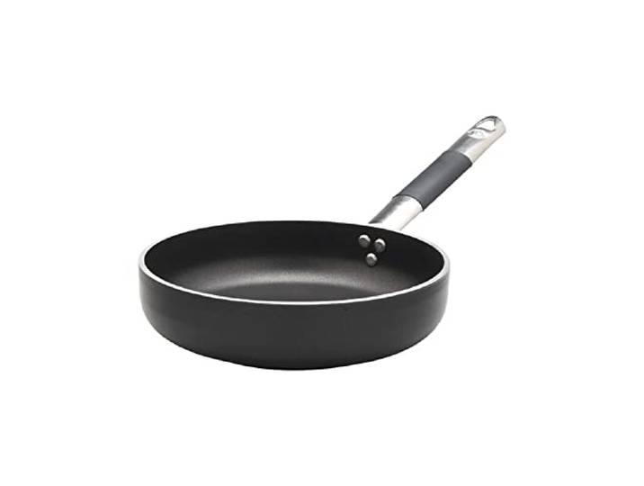 Pentole Agnelli ALSC2111SSPIC20 Alblack Pan, aluminium pan, 5 mm dikte, 10 mm inductiebodem, met roestvrijstalen buisvormige handgreep Cool , 20 cm, zwart