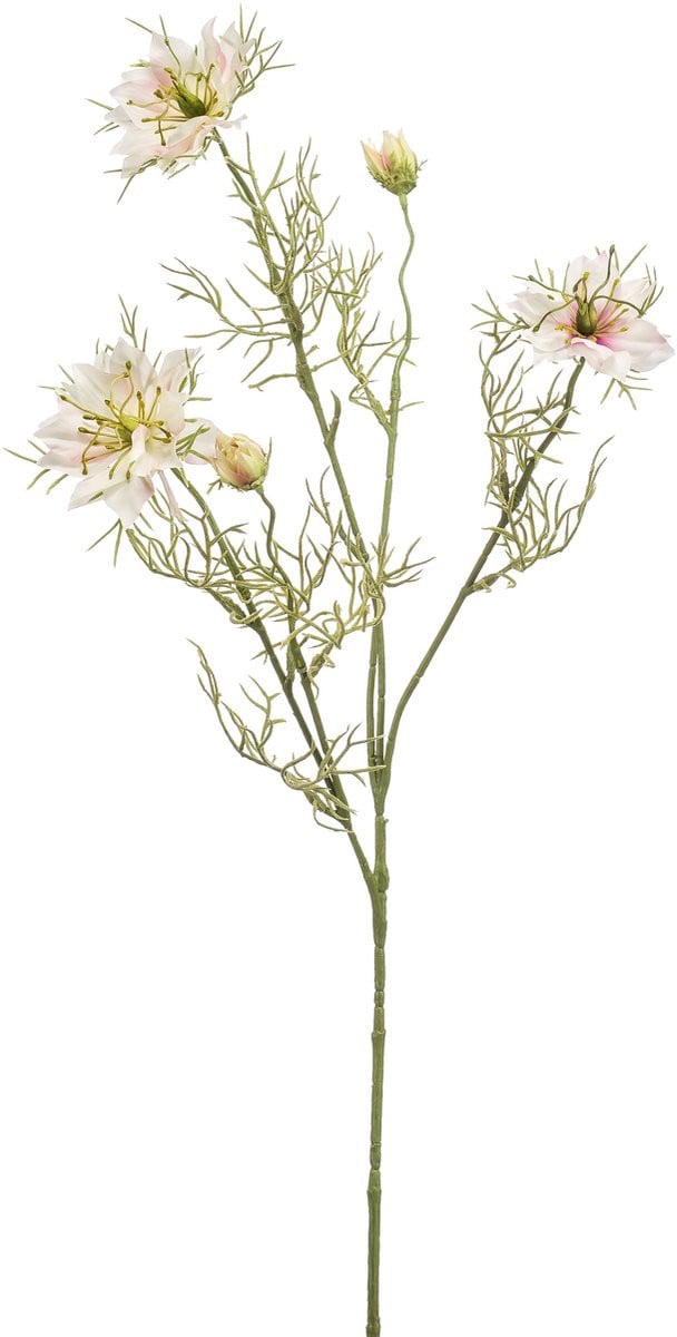 Emerald Kunstbloem Juffertje-in-het-groen 73cm crème/roze voor binnen