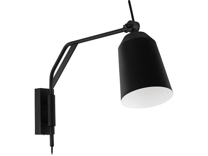 Eglo Wandlampe Loreto Schwarz/weiss Stahl B 14 cm - Wandlampe