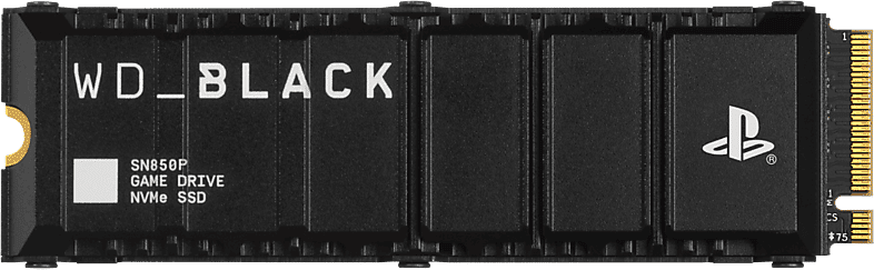 Western Digital Disco duro SSD interno 1TB - WD_Black SN850P NVMe SSD, Almacenamiento para consolas PS5™, Hasta 7300MB/s, Negro
