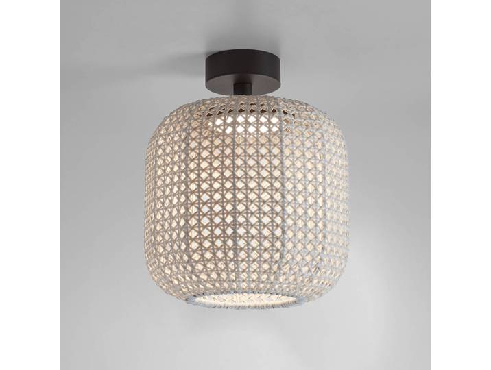 Bover Nans PF/31 LED-Außendeckenleuchte, beige PF, dimmbar, creme / amber, Edelstahl, Design