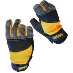 DEWALT 1Paar Kunstleder Handschuhe DPG214L mit Grip mit Klettverschluss Gr.L