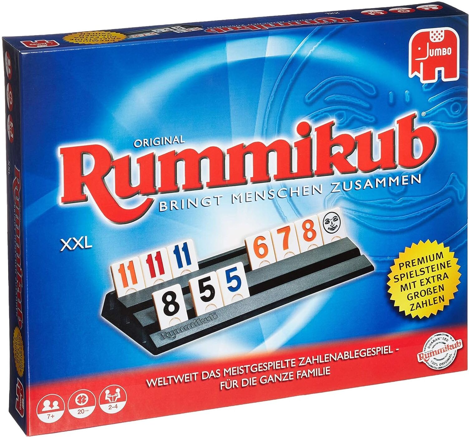 Spiel JUMBO "Original Rummikub XXL mit großen Zahlen", bunt, Spiele, Kinder, Spiel