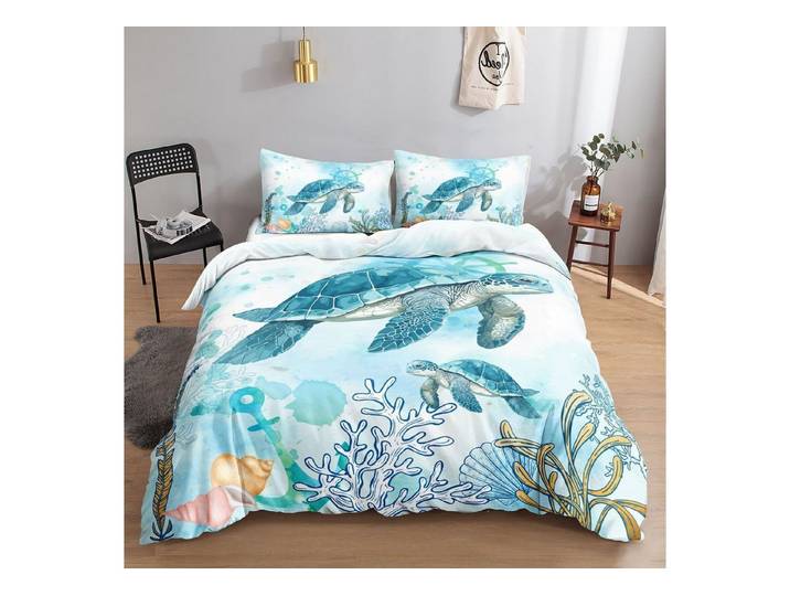 LuxusKollektion Kinderbettwäsche Bettwäsche-Set Süßer Meeresschildkröte 200x200cm