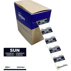 Avery-Zweckform DLSSUNREV-1000 Vielzweck-Etiketten 25 x 25 mm Papier Schwarz 1 St. Wiederablösbar Handbeschriftung