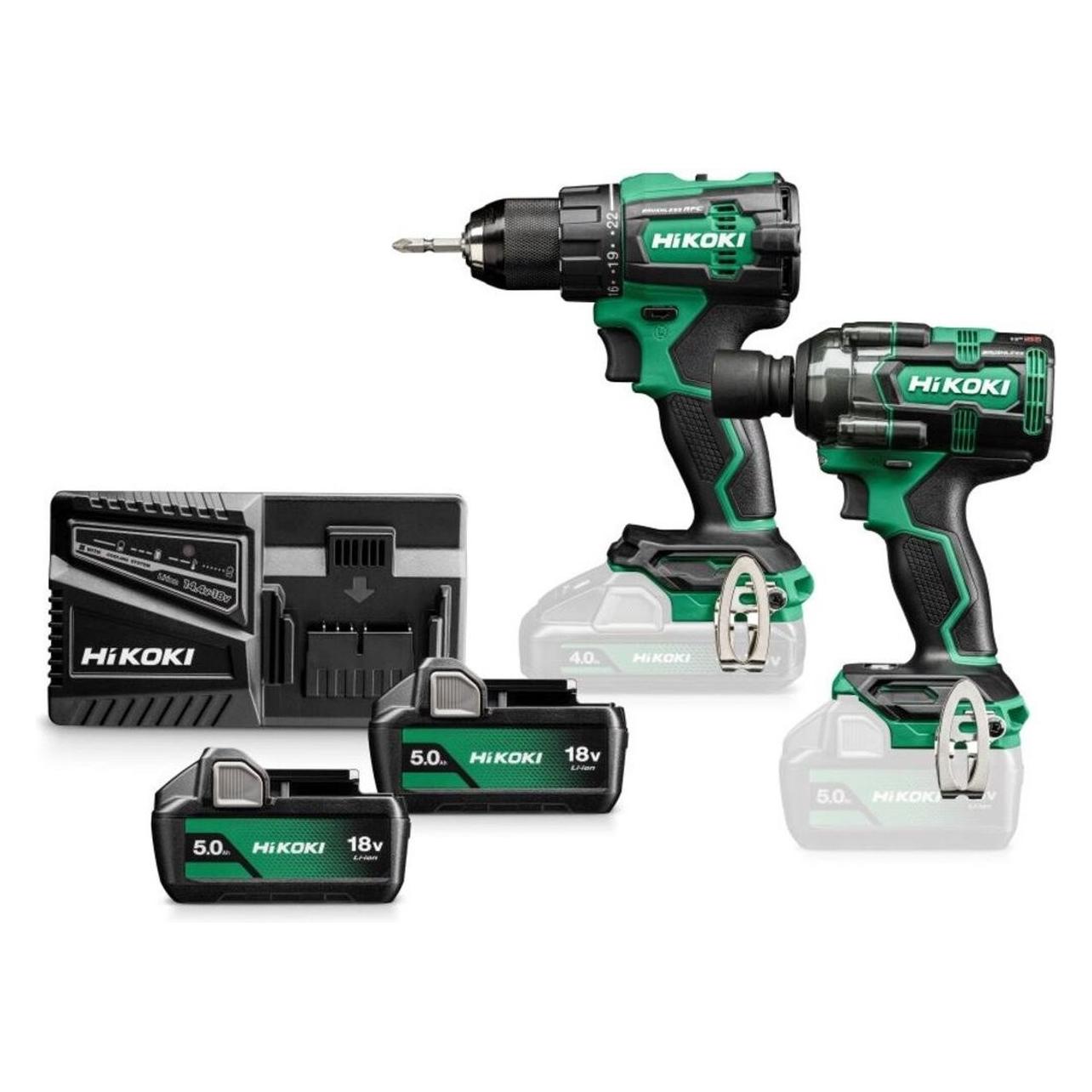 Hitachi HIKOKI ZESTAW 18V KC18DE WKZ (DS18DE + WR18DH) 2x5,0Ah HITSYSTEM (69201921)