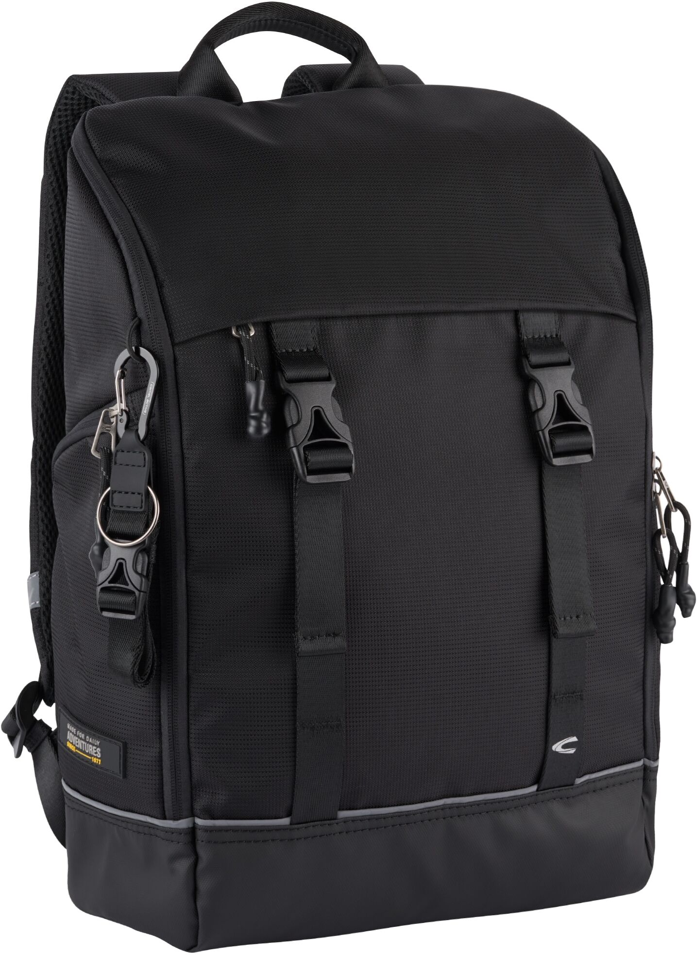 Rucksack CAMEL ACTIVE "Connect", Damen, Gr. B/H/T: 30cm x 44cm x 14cm, schwarz, Nylon, beschichtet, clean, unifarben, Rucksäcke Rucksack, perfekt durchdachtes modulares Reisetaschensortiment in vielen Styles