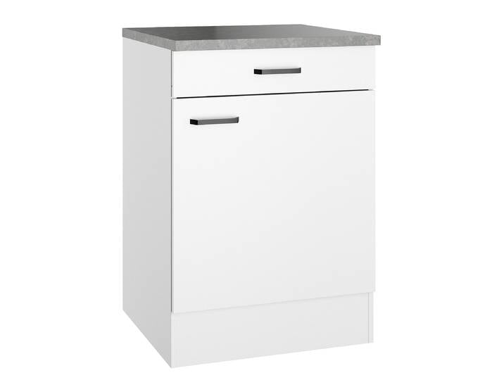 Meuble bas 60 x 60cm Blanc/Blanc