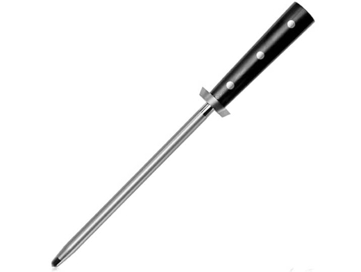 Culinaris Schleifstab, Stablänge 23 cm aus Edelstahl und Diamantbeschichtung. Messerschärfer Wetzstab Wetzstahl mit dreifach genietetem ergonomischen Hartharz Griff