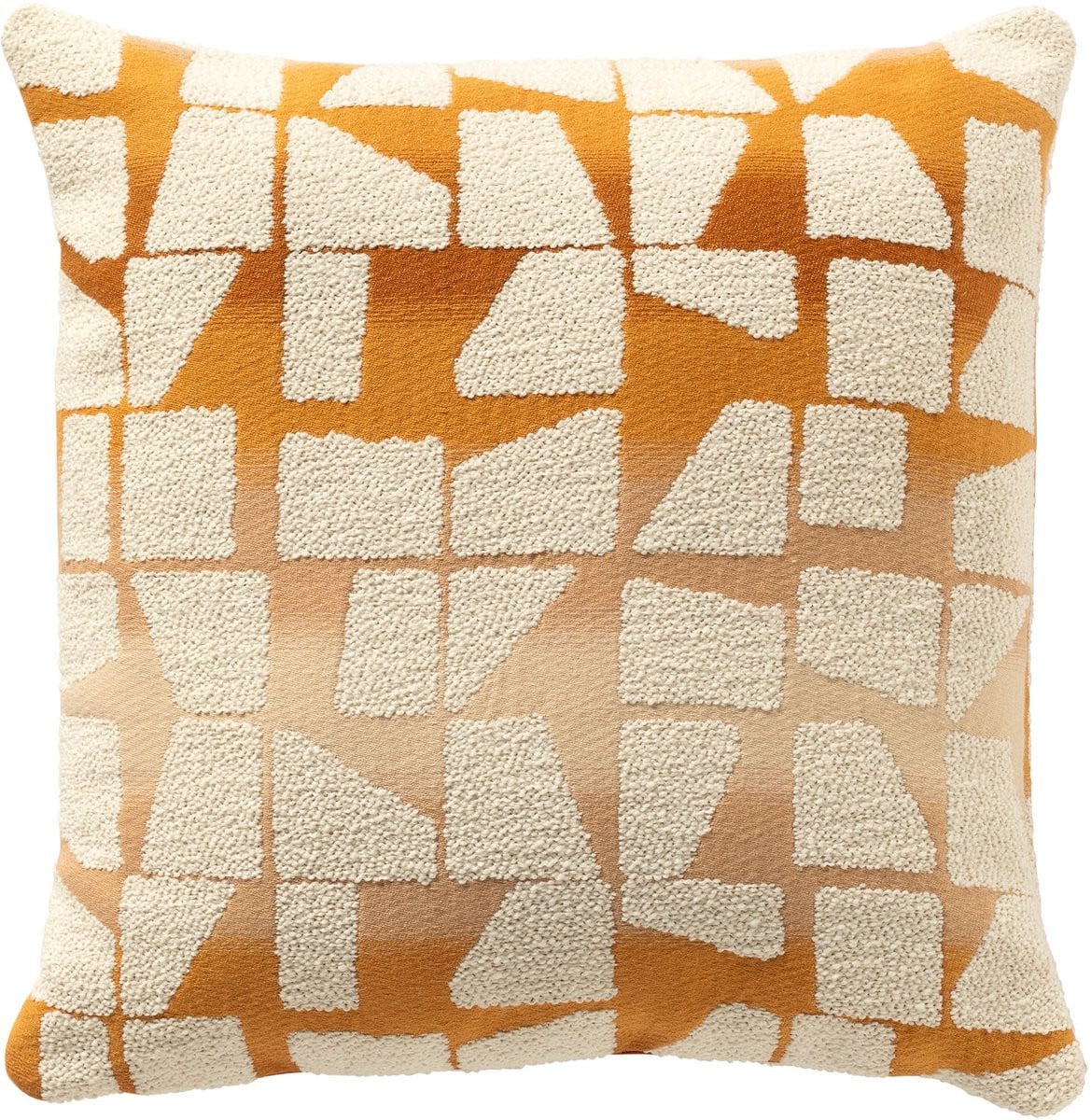 Dutch Decor RIO kussenhoes - Golden Ochre - Oranje en Wit - 45 x 45 cm