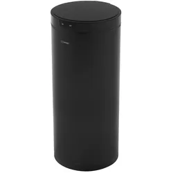 ML-Design Sensor Mülleimer 40L rund Schwarz | Automatikdeckel, Edelstahl, Bewegungssensor, Küche & Büro